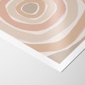 Plakat bez ramy 50x70 - Roztopione Granice - abstakcyjne koła, delikatne odcienie beżu