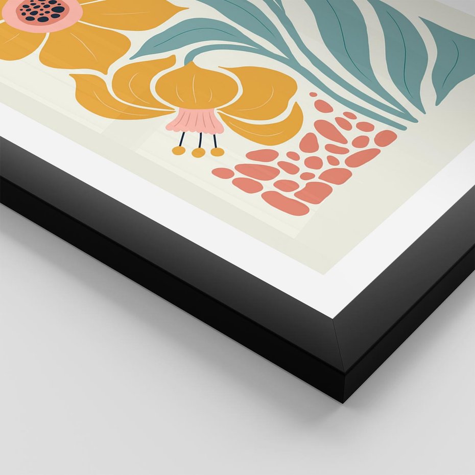 Plakat w ramie 50x70 - Pastelowa Piękność - nowoczesna sztuka, plakat - rama czarna