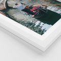 Plakat w ramie 40x50 - Kanały Wenecji - gondola, Wenecja - rama biała
