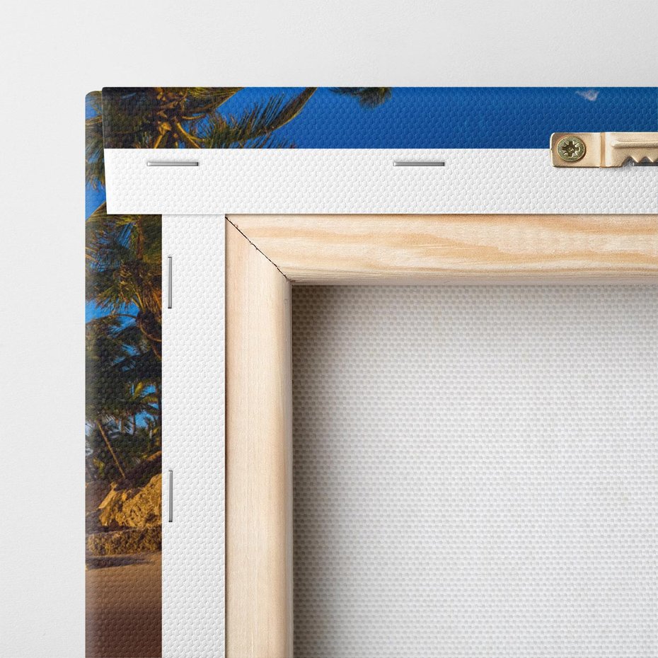 Obraz na płótnie 150x50 - Magia Tropików - zachód słońca,