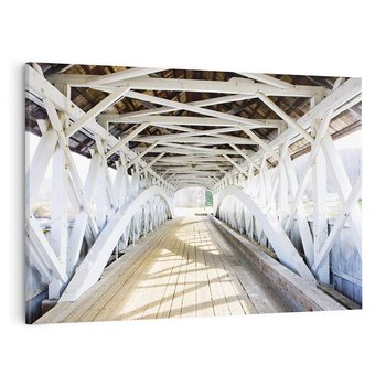 Obraz na płótnie 120x80 - Klimatyczny most w Ameryce - stary most, Ameryka