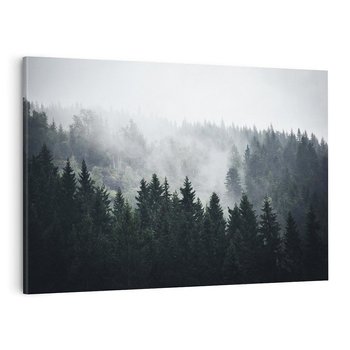 Obraz na płótnie 100x70 - Las w górach: mistyczna mgła - las, góry