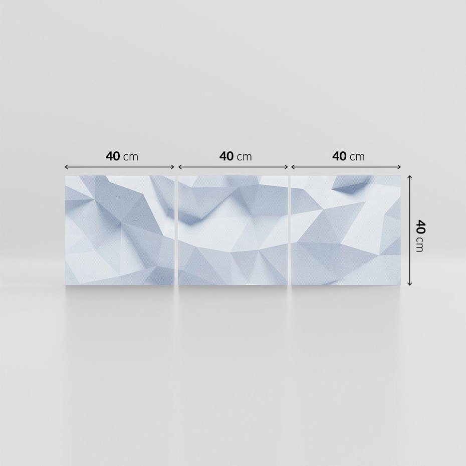 Obraz na płótnie 120x40 - Trójwymiarowa geometria - geometria, 3d