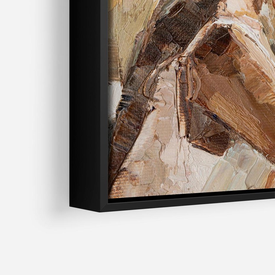 Obraz w ramie 50x50 - Wibracje - portret, kobieta - rama czarna