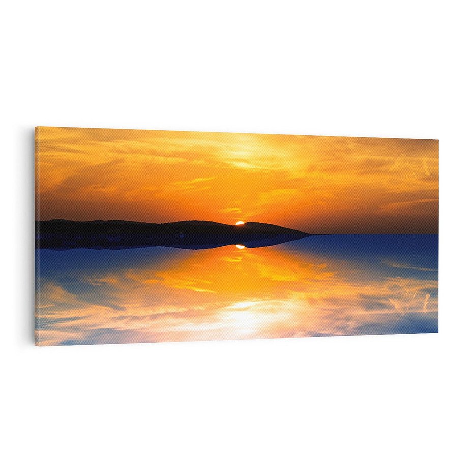 Obraz na płótnie 100x50 - Zachód słońca nad oceanem - zachód słońca,