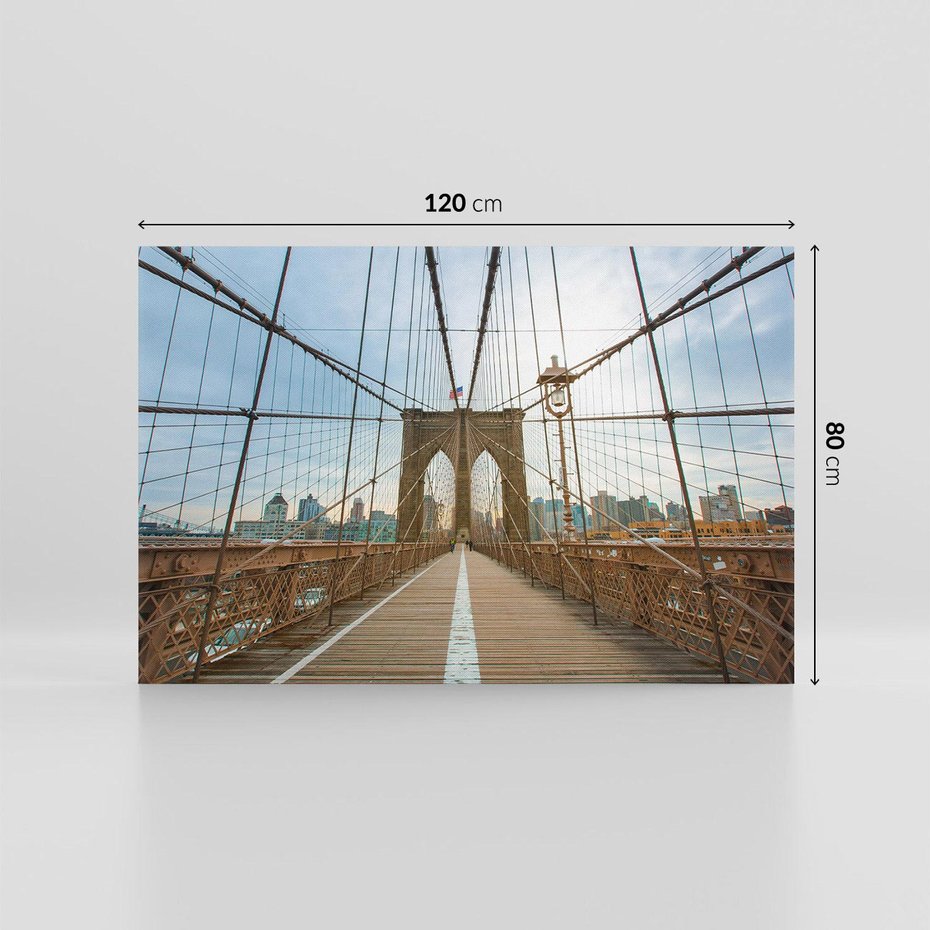 Obraz na płótnie 120x80 - Duch Manhattanu - most, Nowy Jork