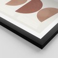 Plakat w ramie 40x50 - Abstrakcyjne Widzenia - abstrakcyjne geometryczne kształty, odcienie brązu i beżu - rama czarna
