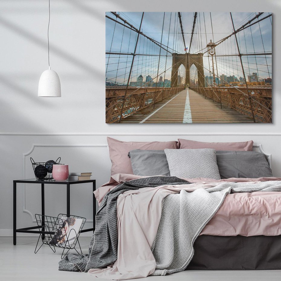 Obraz na płótnie 100x70 - Duch Manhattanu - most, Nowy Jork