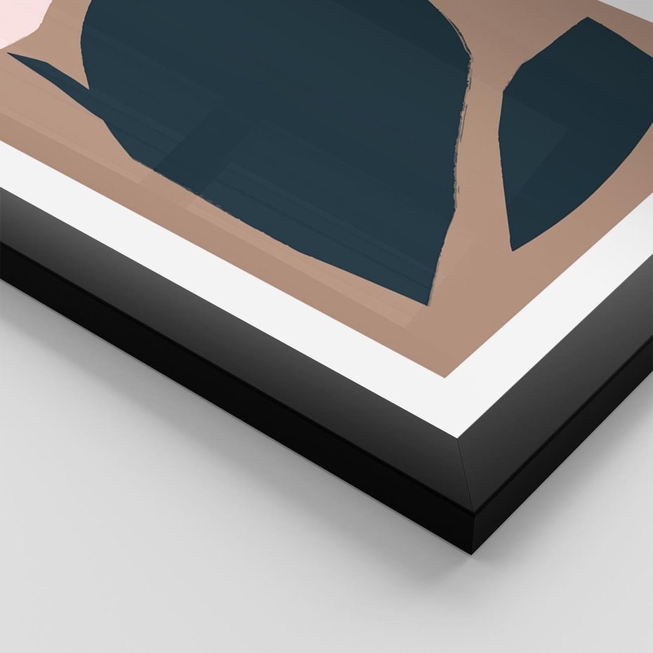 Plakat w ramie 50x70 - Rozkwitająca Wolność Boho - abstrakcyjny obraz, plakat - rama czarna