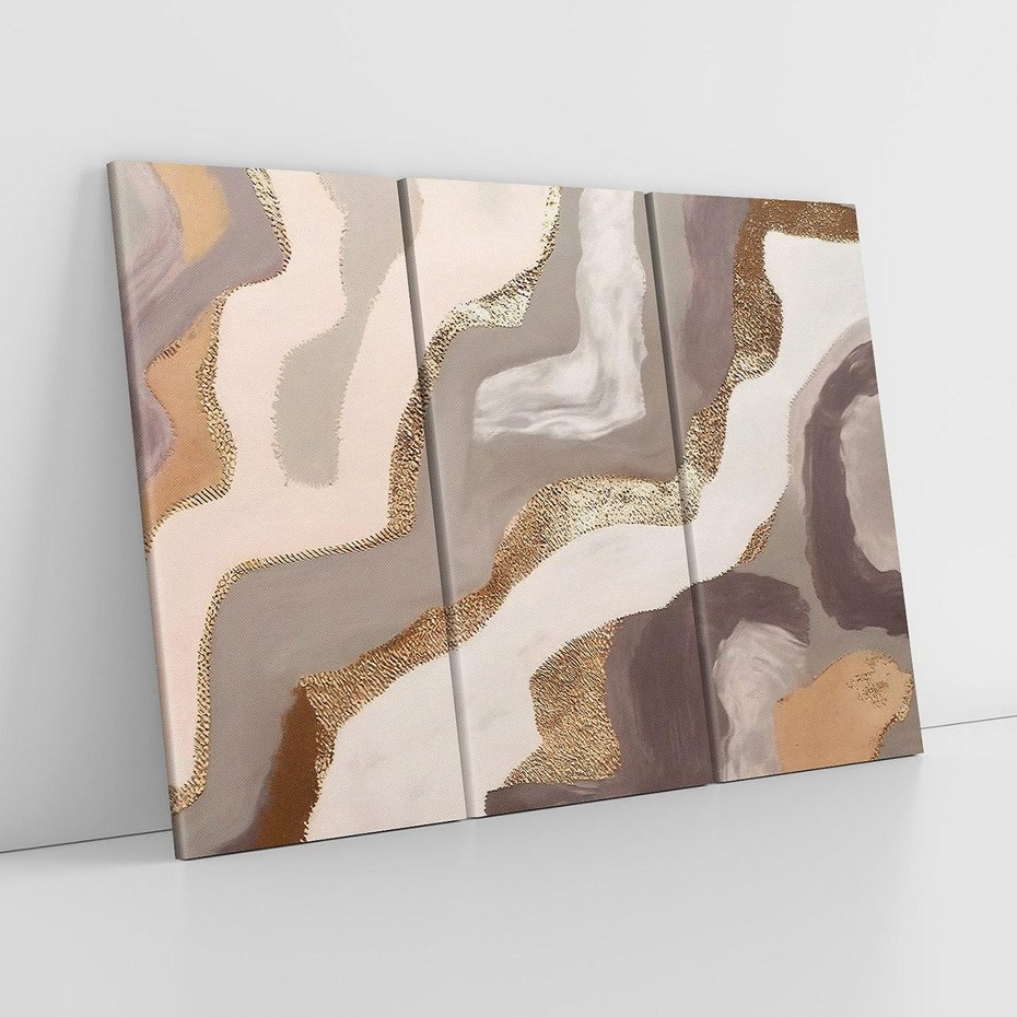 Obraz na płótnie 120x80 - Płynne Fale - abstrakcja, neutralne kolory