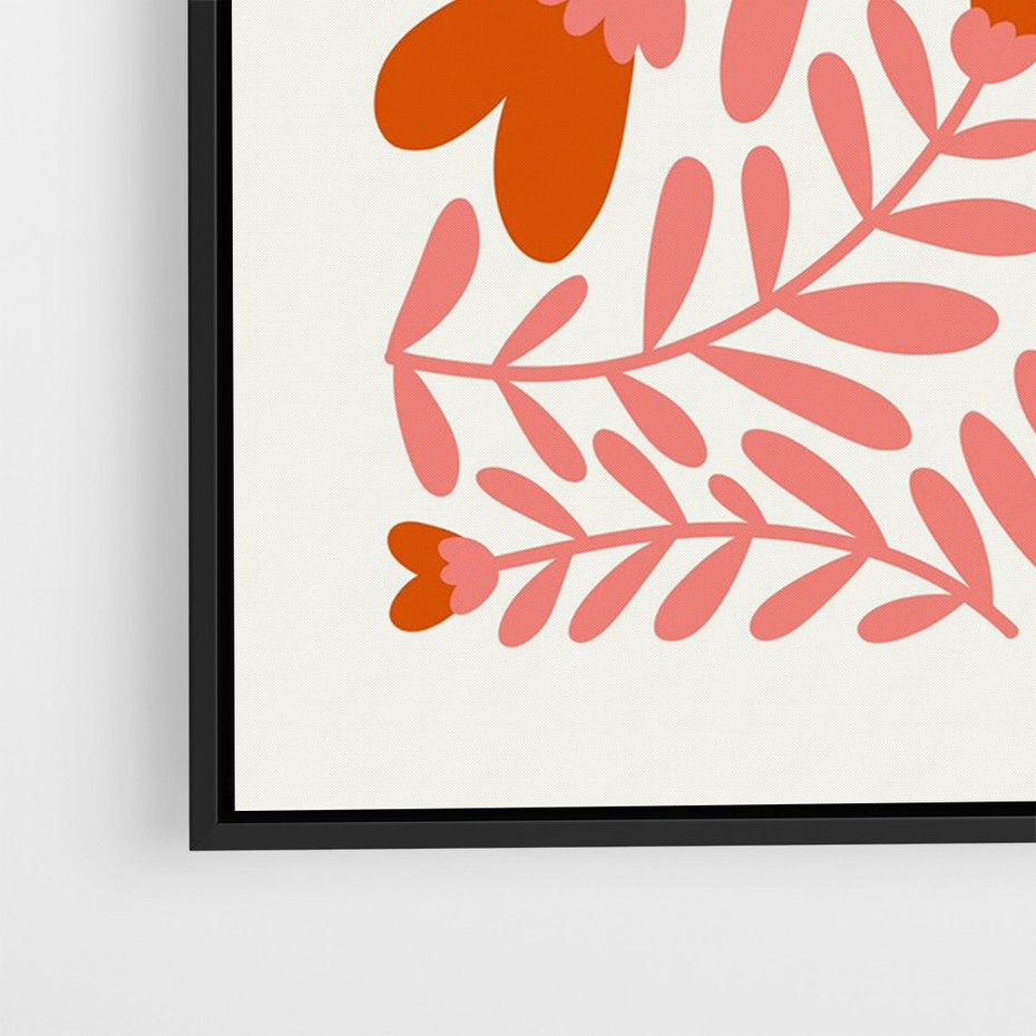 Obraz w ramie 50x70 - Taniec komplementarnych barw - kwiaty, pastelowe kolory - rama czarna