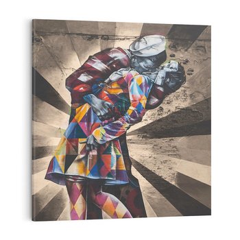 Obraz na płótnie 50x50 - Marynarz w świecie graffiti - marynarz, graffiti