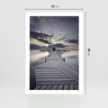 Plakat bez ramy 21x30 - Spokój nad Jeziorem - pomost, jezioro