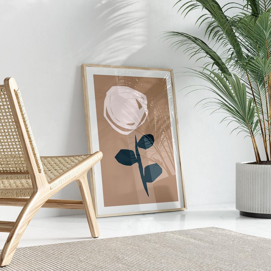 Plakat w ramie 30x40 - Niewytłumaczalne - abstrakcyjny obraz, plakat - rama drewno