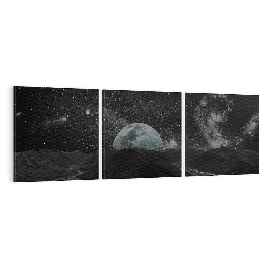 Obraz na płótnie 120x40 - Kosmiczne piękno: ziemia z lotu ptaka - kosmos, ziemia