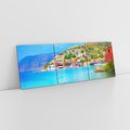 Obraz na płótnie 120x40 - Urok greckich wysp nad morzem - Grecja, morze