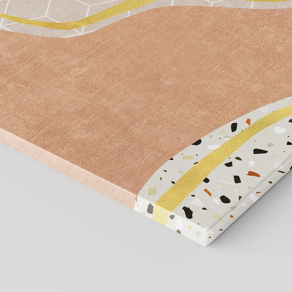 Obraz na płótnie 50x50 - Tańczący w deszczu pigmentów - abstrakcyjne formy, rozlane farby