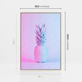 Obraz w ramie 80x120 - Ananas Abstrakcja - ananas, abstrakcja - rama drewno
