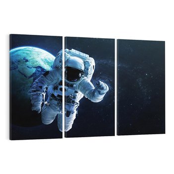 Obraz na płótnie 120x80 - kosmiczna podróż - kosmonauta, ziemia