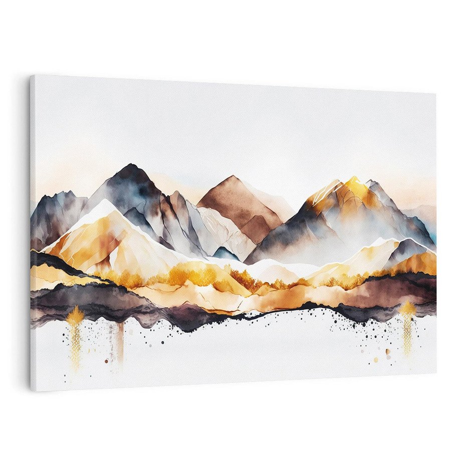 Obraz na płótnie 100x70 - Górska Grafika - góry, krajobraz