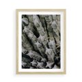 Plakat w ramie 50x70 - Boho kaktusy na pustyni - kaktusy, pustynia - rama drewno