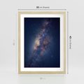 Plakat w ramie 30x40 - Wśród Gwiazd - rozgwieżdzone niebo, droga mleczna - rama drewno