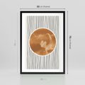 Plakat w ramie 50x70 - Eteryczne Krągłe Echa - boho obraz, geometria - rama czarna