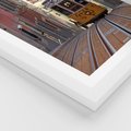 Plakat w ramie 50x70 - Lizbońskie tramwaje - podróż w czasie - Lizbona, tramwaj - rama biała