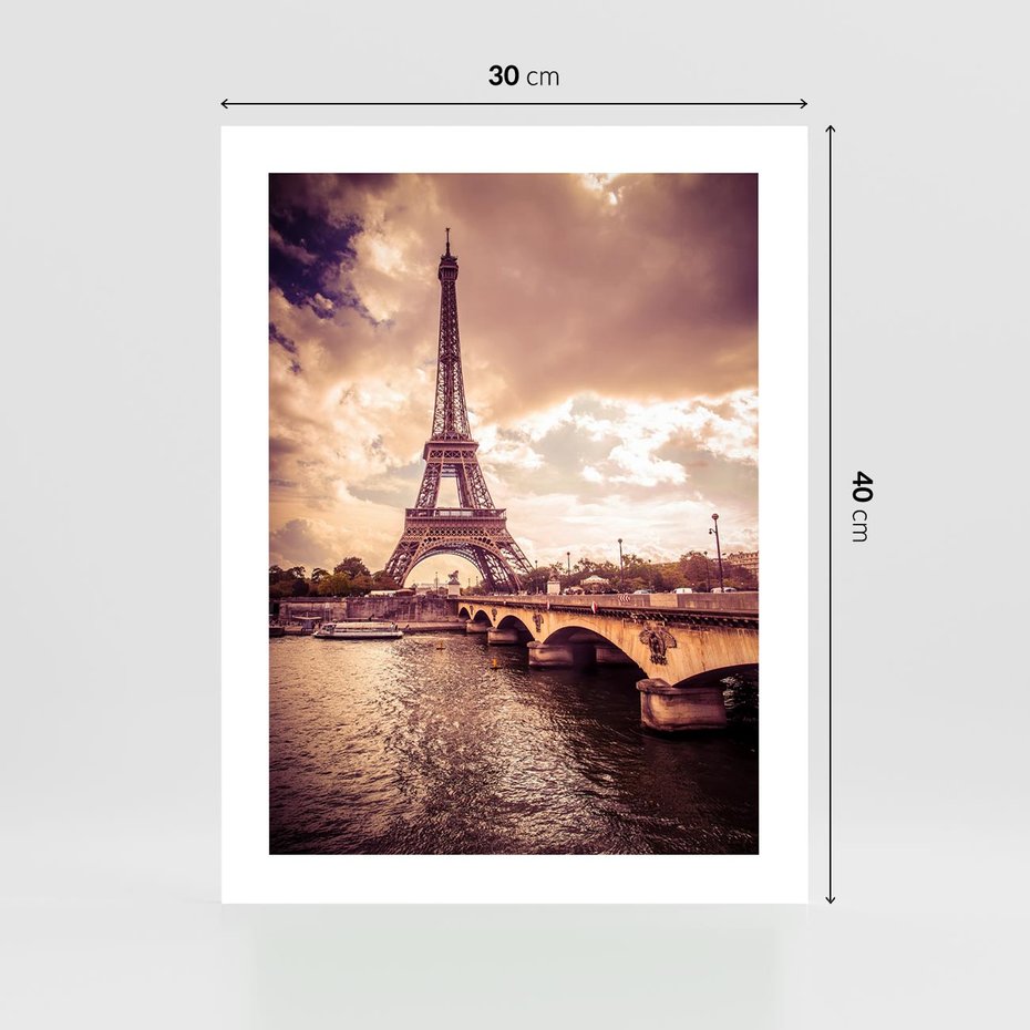 Plakat bez ramy 30x40 - Eiffla: ikona Paryża - Eiffla, Paryż