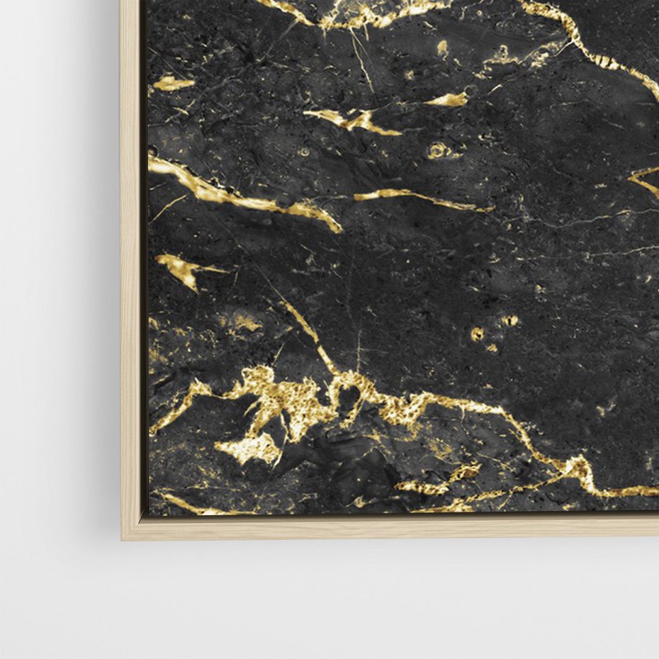 Obraz w ramie 70x100 - Egzotyczny Blask - marmur, złoto - rama drewno