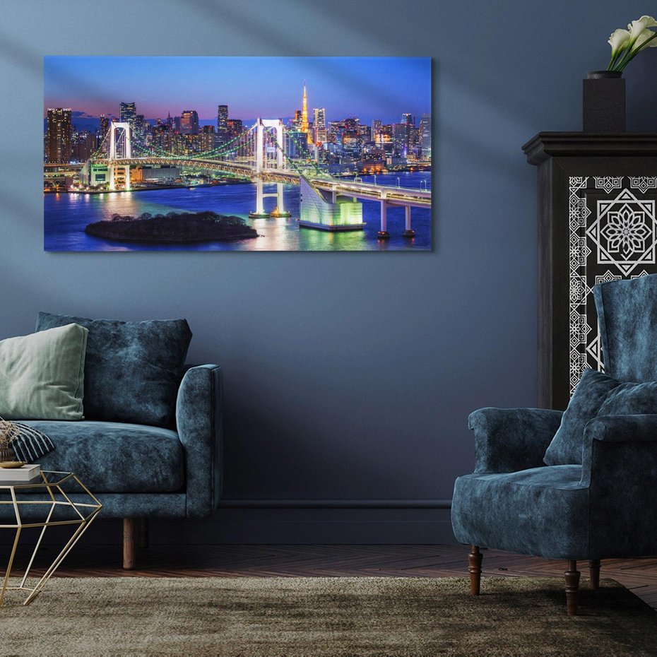 Obraz na płótnie 100x50 - Spotkanie Tradycji i Nowoczesności - Tokio, Japonia