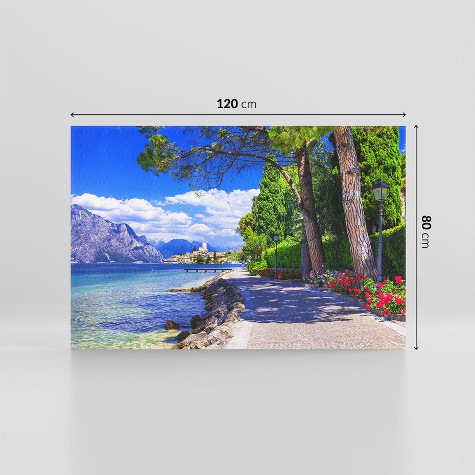 Obraz na płótnie 120x80 - Górskie Jezioro - góry, jezioro