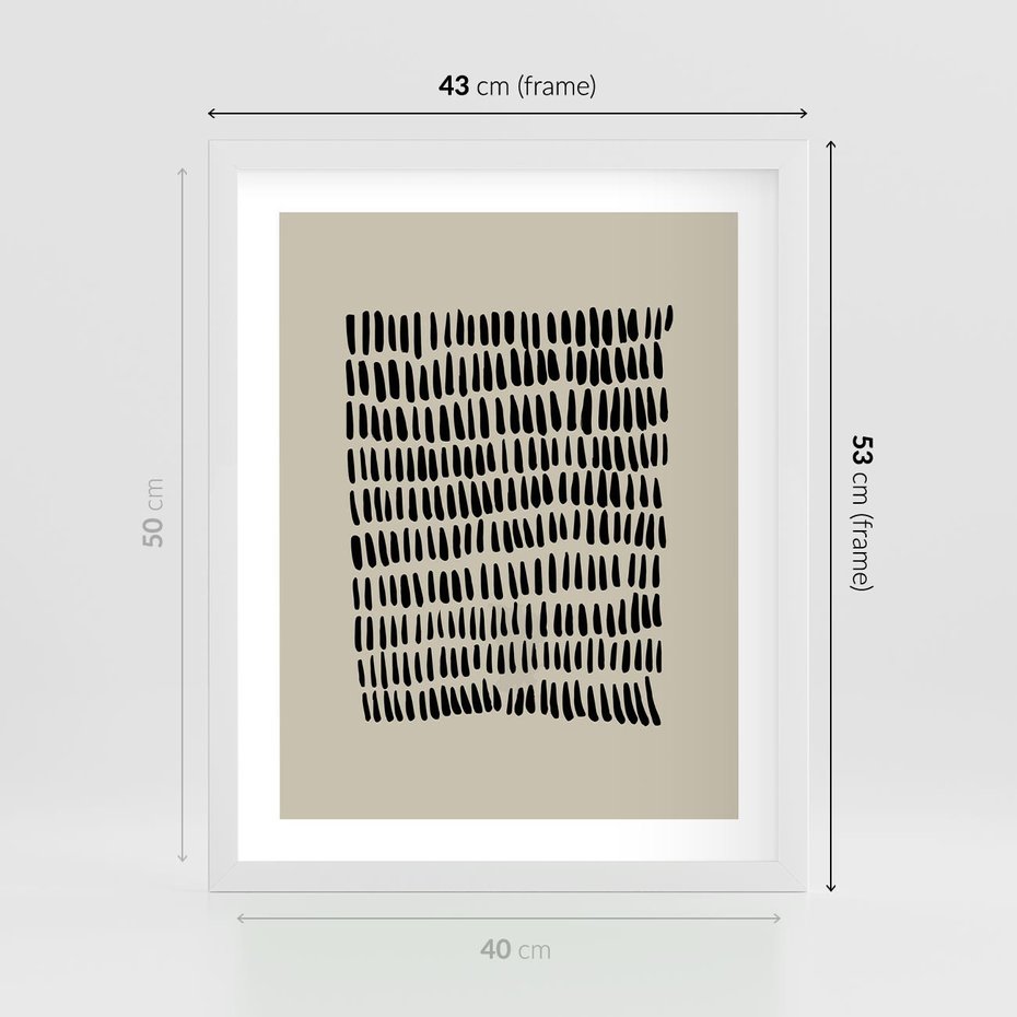 Plakat w ramie 40x50 - Echa Zapomnianych Wymiarów - nowoczesna sztuka, plakat - rama biała