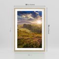 Plakat w ramie 50x70 - Pejzaż na łące - pejzaż, łąka - rama drewno