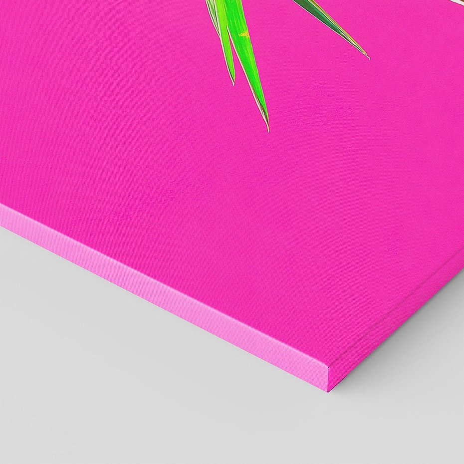 Obraz na płótnie 120x80 - Retro Stylizacja - palma, liście