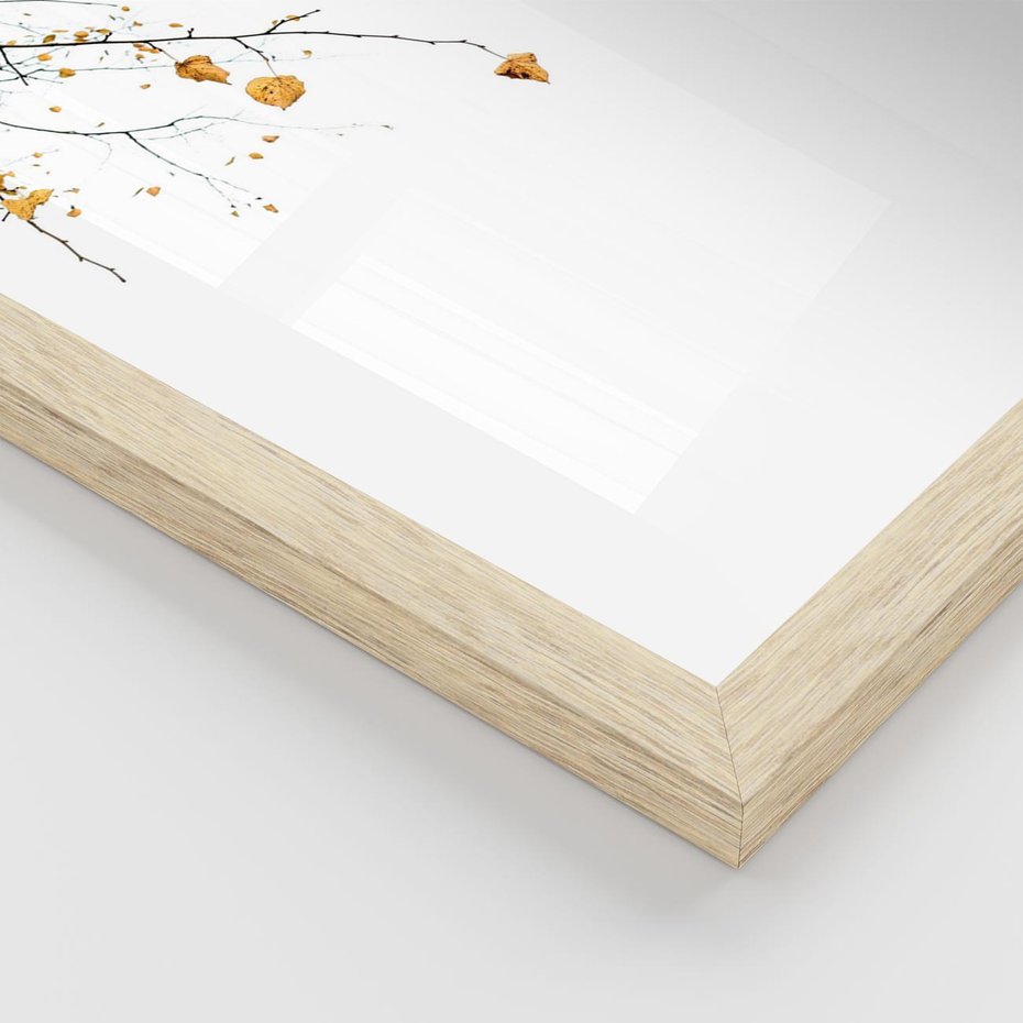 Plakat w ramie 30x40 - Złota Jesień - drzewo, żółte liście - rama drewno