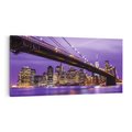 Obraz na płótnie 140x70 - Nocny Spacer po Moście Manhattan - most, Nowy Jork