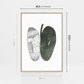 Obraz w ramie 80x120 - Przesunięte Jabłko - minimalistyczny plakat, jabłko - rama drewno
