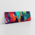 Obraz na płótnie 150x50 - Abstrakcyjne wizje czasu - żywe radosne kolory, plamy kolory