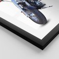 Plakat w ramie 40x50 - Motocykl w ruchu - motor, bike - rama czarna