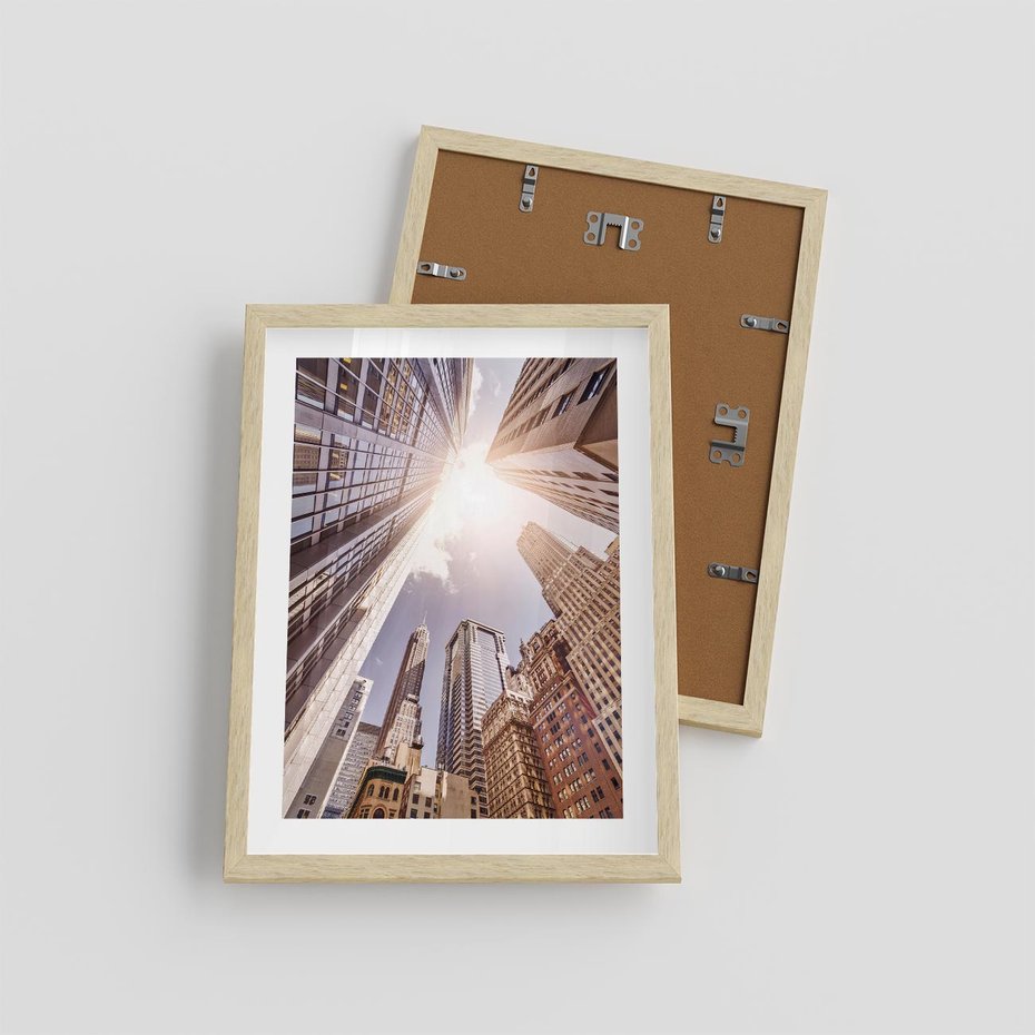 Plakat w ramie 30x40 - Oczami artysty - miasto, perspektywa - rama drewno