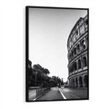 Obraz w ramie 70x100 - Echa Historii - czarno biała fotografia, koloseum - rama czarna