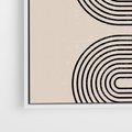 Obraz w ramie 50x50 - Bezgraniczne Odbicia - abstrakcyjne linie, geometria - rama biała
