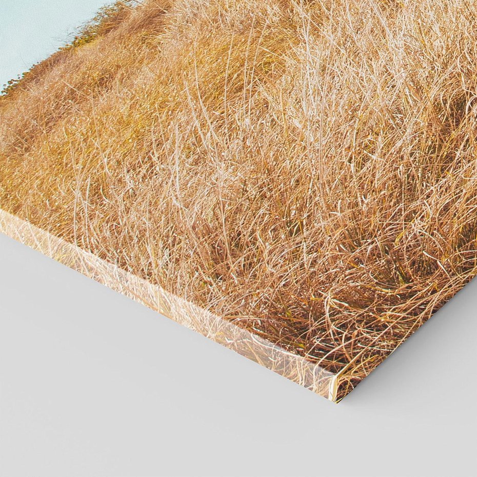 Obraz na płótnie 120x60 - Tajemnicza Ścieżka - latarnia morska w oddali, suche trawy