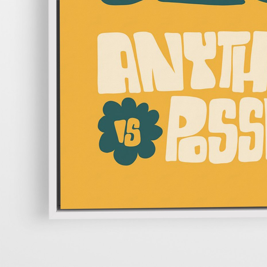 Obraz w ramie 70x100 - Impulsy Harmonii - kwiaty, nowoczesny plakat - rama biała