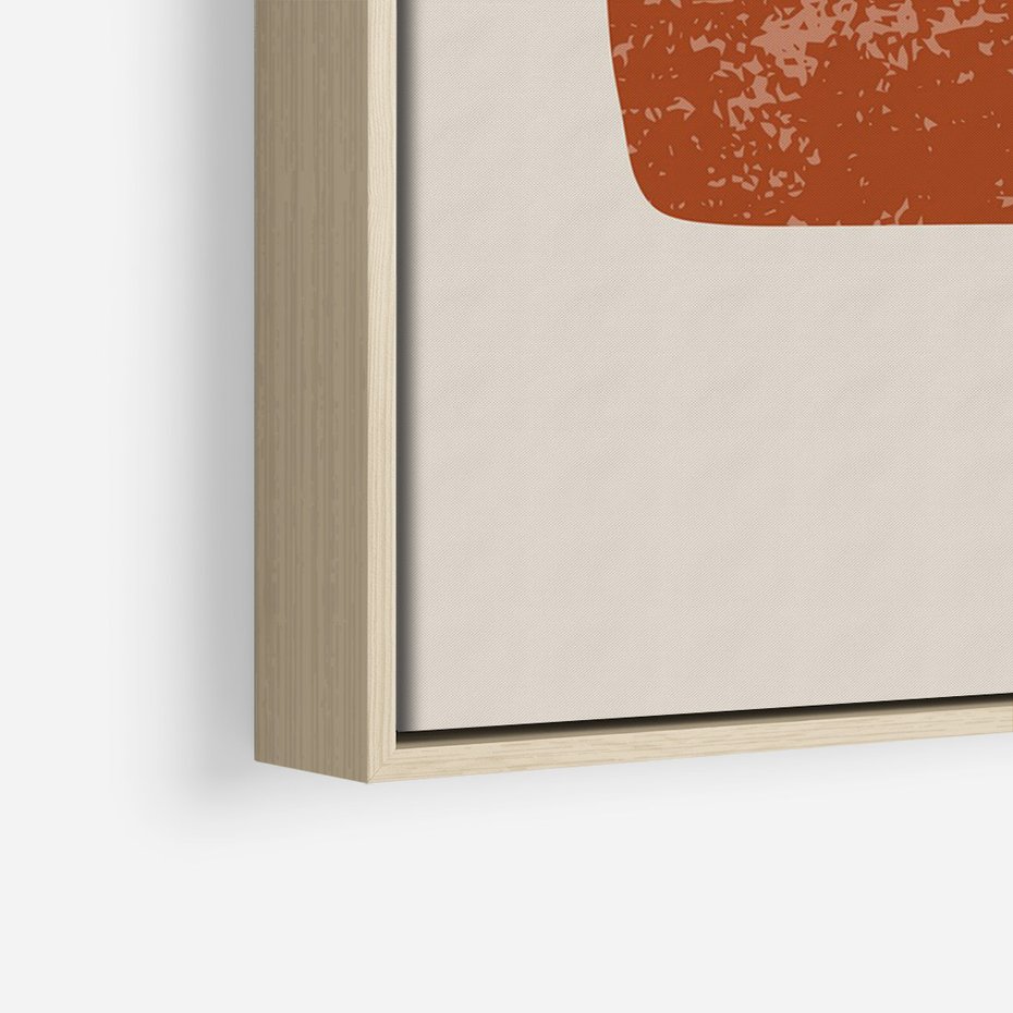 Obraz w ramie 50x70 - Przenikanie Granic - nowoczesny plakat, abstrakcyjne kształty - rama drewno