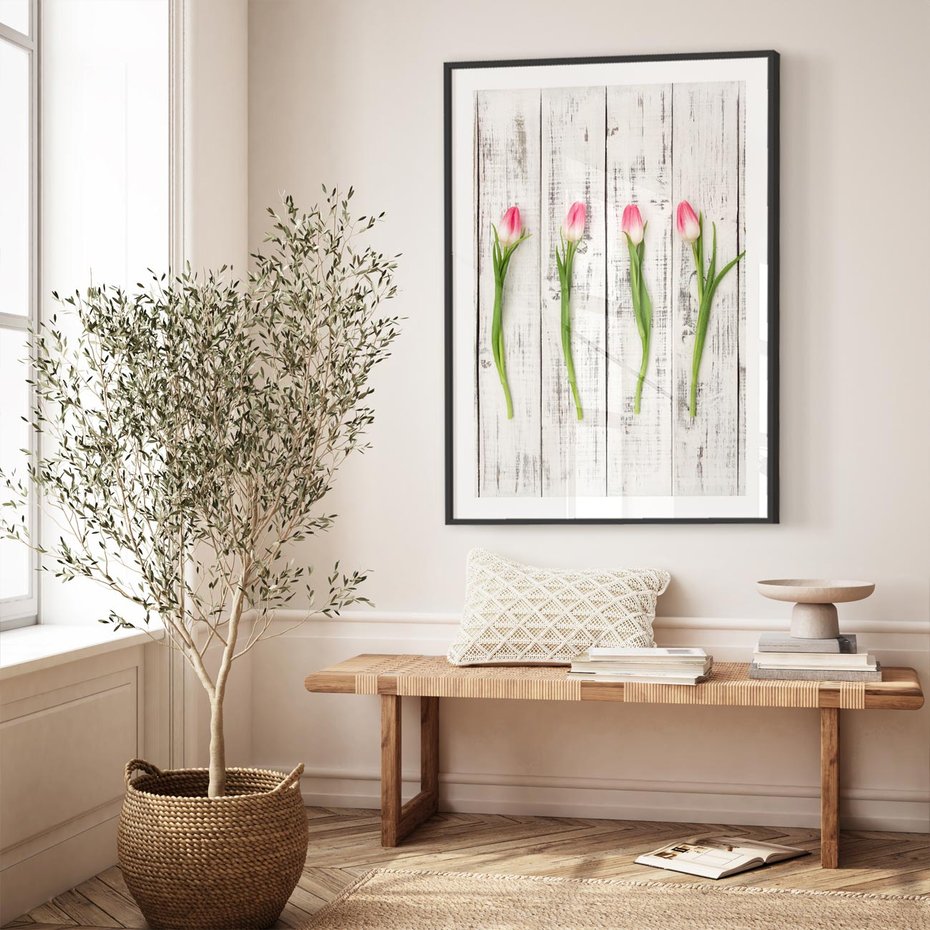 Plakat bez ramy 50x70 - Kwintesencja Piękna - kwiaty, tulipany