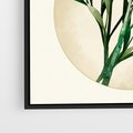 Obraz w ramie 50x70 - Rozkwitająca Delikatność - japońska sztuka, ptak - rama czarna