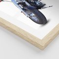 Plakat w ramie 40x50 - Motocykl w ruchu - motor, bike - rama drewno
