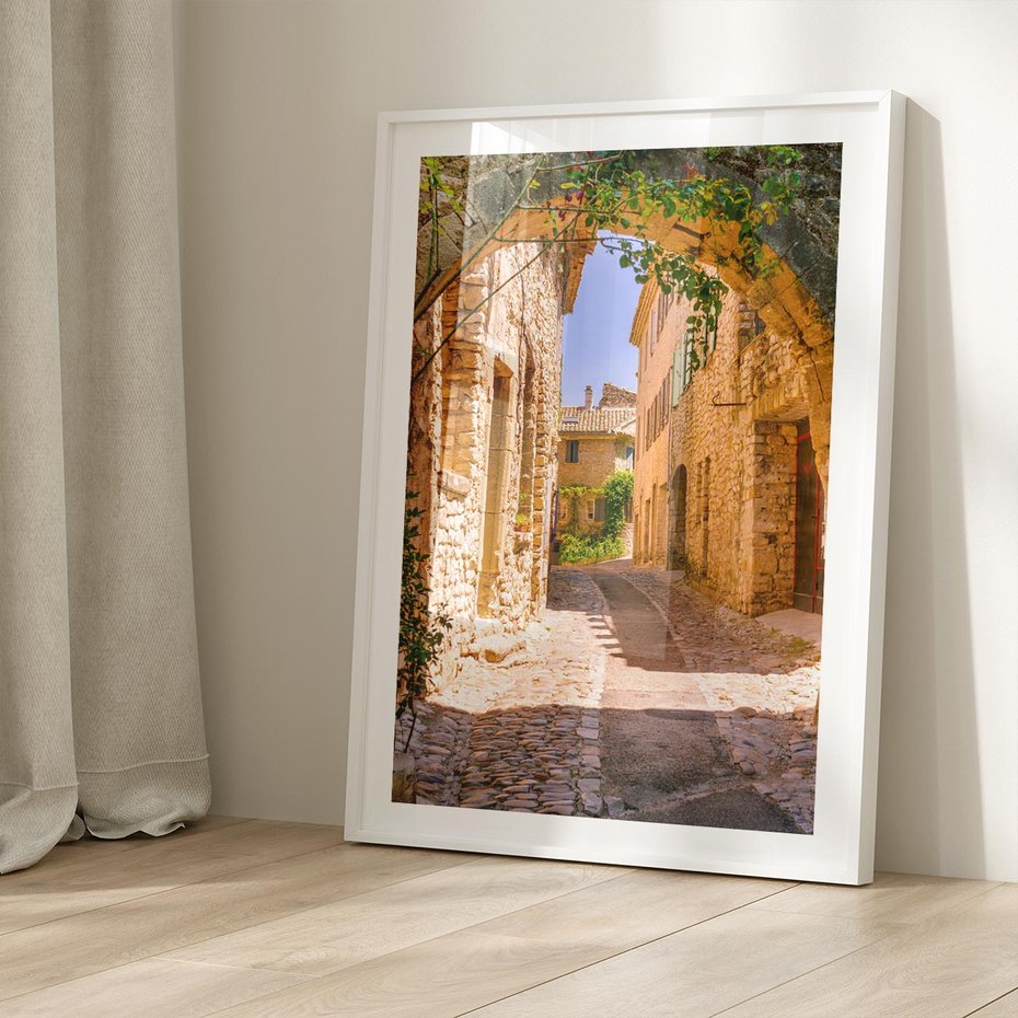 Plakat bez ramy 30x40 - Malownicza uliczka w perspektywie - uliczka, perspektywa